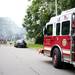 Emergency vehicles respond to the scene of an explosion at a house near the intersection of Gattegno and Foley in Ypsilanti Township on Sunday, July 7. Daniel Brenner I AnnArbor.com